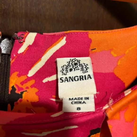 SANGRIA floral sheath dress Size 8 - Picture 2 of 4